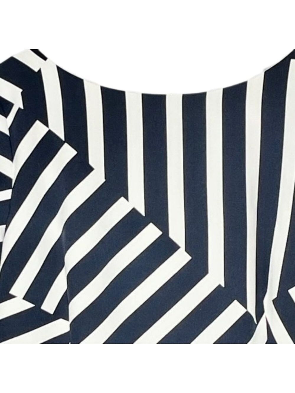Fenn Wright Manson Black/White Short Sleeve Day Dress - 14P - Picture 4 of 11